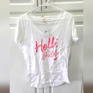 Women's Hollister Sparkle Glitter Tshirt, L, NWT